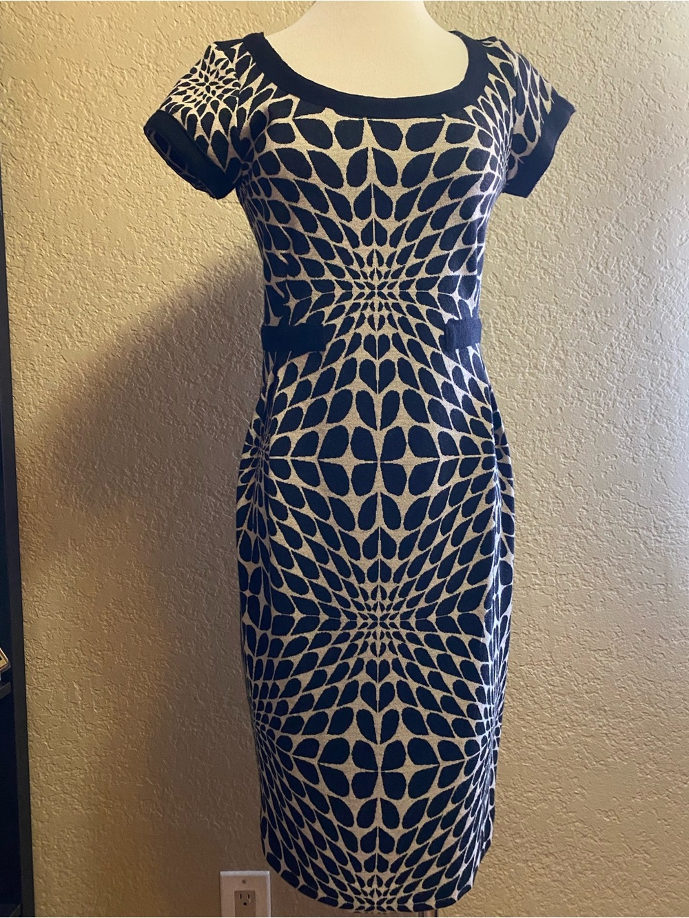 Stilconf Geometric Knit Italian dress Sz 44/M-L